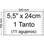 BASIC PAPEL CONTINUO BLANCO  5,5" x 24cm 1T 5.000-PACK 5.524B1